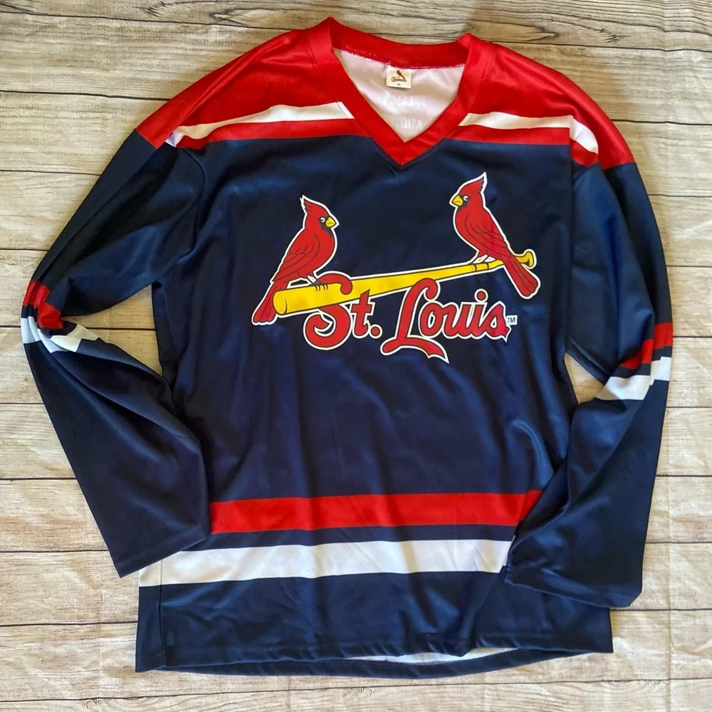 XL St. Louis Cardinals Hockey Jersey Sweater Long Sleeve - Picture 1 of 2